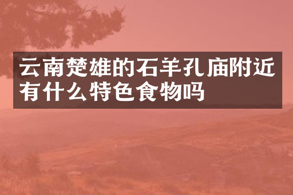 云南楚雄的石羊孔庙附近有什么特色食物吗