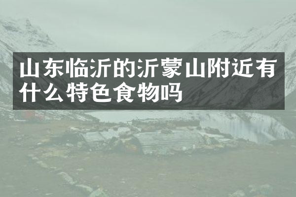 山东临沂的沂蒙山附近有什么特色食物吗