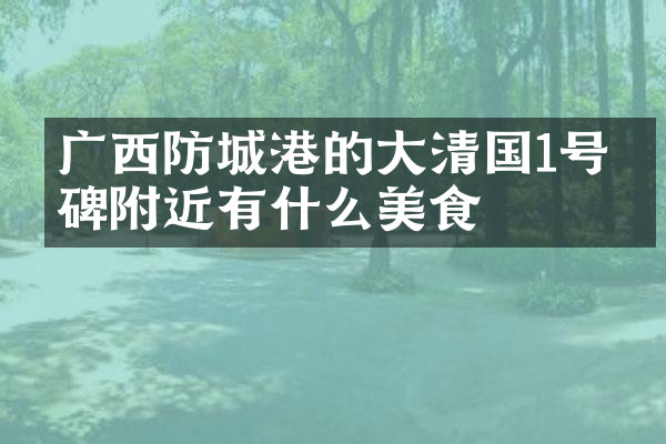 广西防城港的大清国1号界碑附近有什么美食