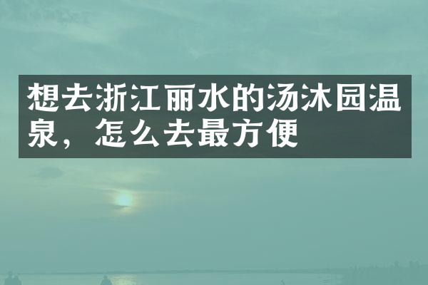 想去浙江丽水的汤沐园温泉，怎么去最方便