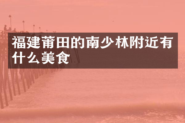 福建莆田的南少林附近有什么美食