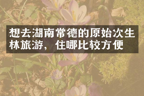 想去湖南常德的原始次生林旅游，住哪比较方便