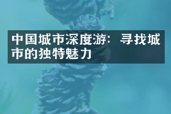 中国城市深度游：寻找城市的独特魅力