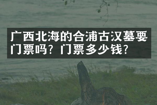 广西北海的合浦古汉墓要门票吗？门票多少钱？