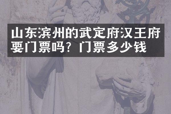 山东滨州的武定府汉王府要门票吗？门票多少钱？