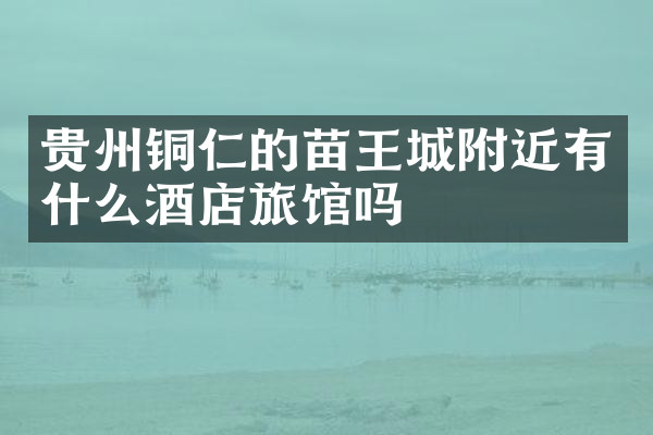 贵州铜仁的苗王城附近有什么酒店旅馆吗