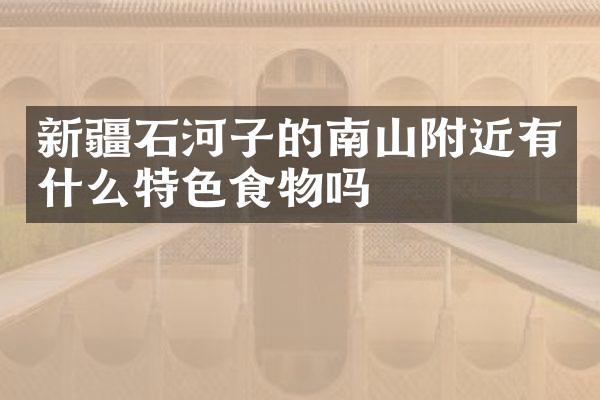 新疆石河子的南山附近有什么特色食物吗