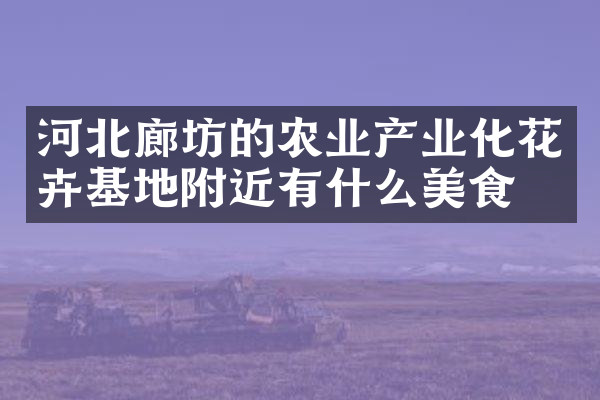 河北廊坊的农业产业化花卉基地附近有什么美食