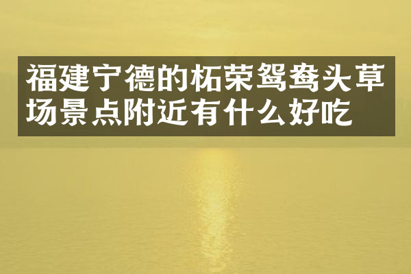福建宁德的柘荣鸳鸯头草场景点附近有什么好吃的