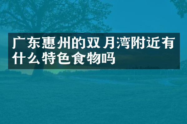 广东惠州的双月湾附近有什么特色食物吗