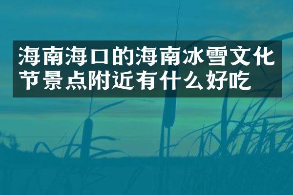 海南海口的海南冰雪文化节景点附近有什么好吃的