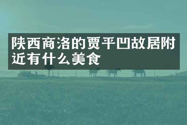 陕西商洛的贾平凹故居附近有什么美食