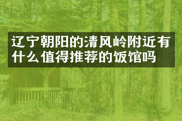 辽宁朝阳的清风岭附近有什么值得推荐的饭馆吗