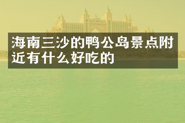 海南三沙的鸭公岛景点附近有什么好吃的