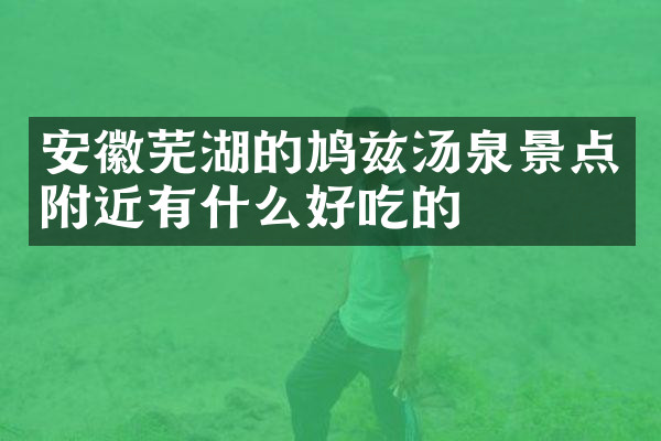 安徽芜湖的鸠兹汤泉景点附近有什么好吃的