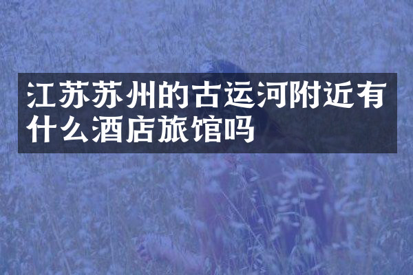 江苏苏州的古运河附近有什么酒店旅馆吗