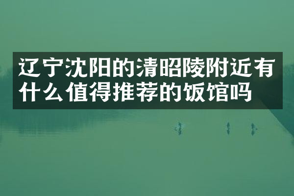 辽宁沈阳的清昭陵附近有什么值得推荐的饭馆吗