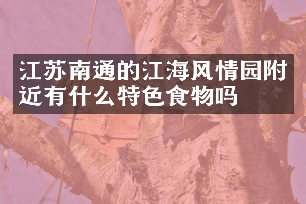 江苏南通的江海风情园附近有什么特色食物吗