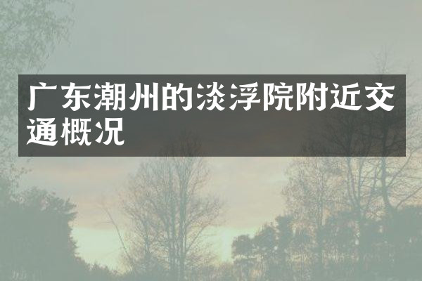 广东潮州的淡浮院附近交通概况