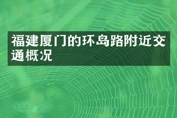 福建厦门的环岛路附近交通概况