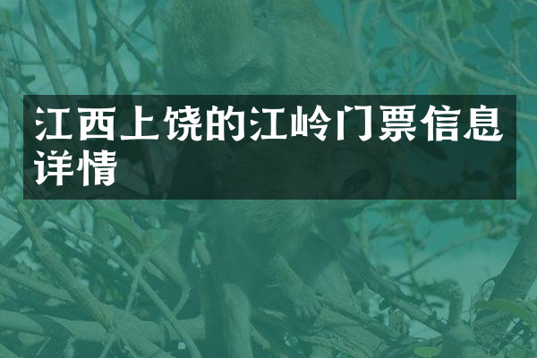 江西上饶的江岭门票信息详情