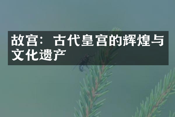 故宫：古代皇宫的辉煌与文化遗产