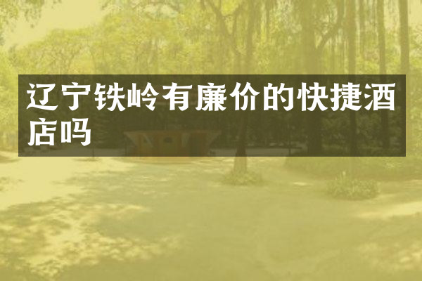 辽宁铁岭有廉价的快捷酒店吗