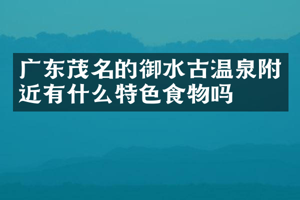 广东茂名的御水古温泉附近有什么特色食物吗