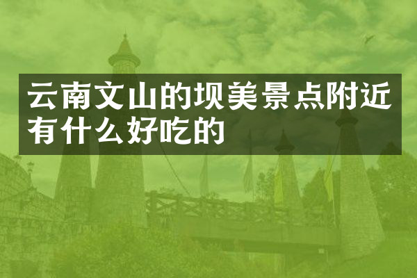 云南文山的坝美景点附近有什么好吃的