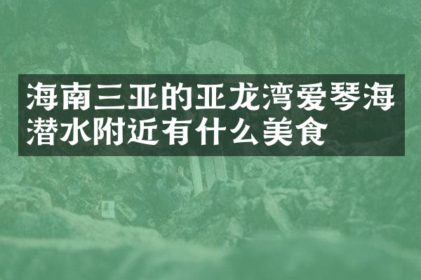 海南三亚的亚龙湾爱琴海潜水附近有什么美食