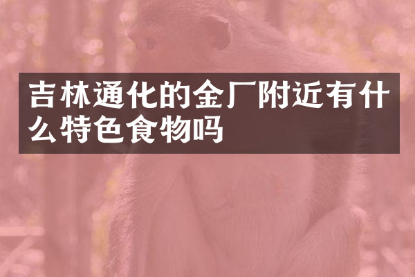 吉林通化的金厂附近有什么特色食物吗