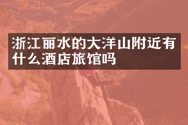 浙江丽水的大洋山附近有什么酒店旅馆吗