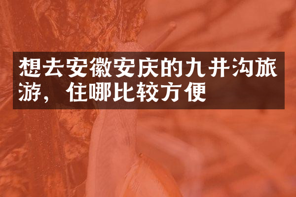 想去安徽安庆的九井沟旅游，住哪比较方便