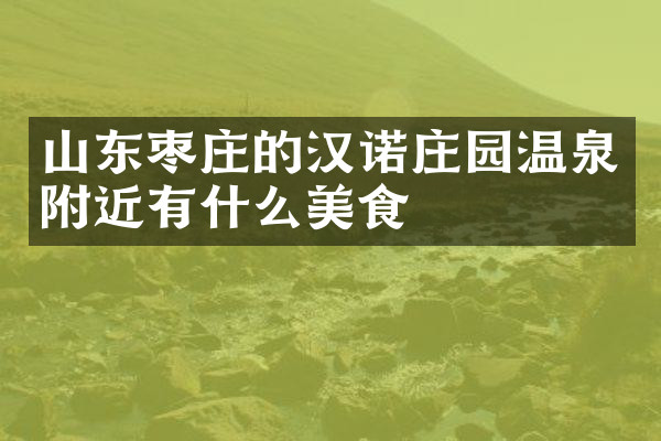 山东枣庄的汉诺庄园温泉附近有什么美食