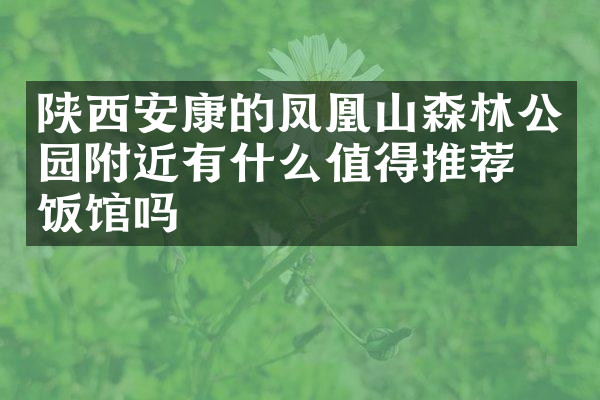 陕西安康的凤凰山森林公园附近有什么值得推荐的饭馆吗