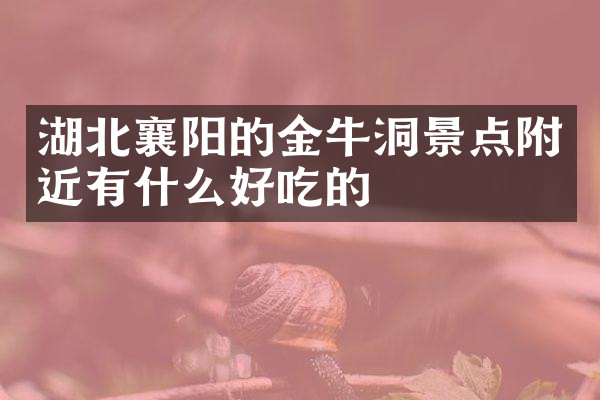 湖北襄阳的金牛洞景点附近有什么好吃的
