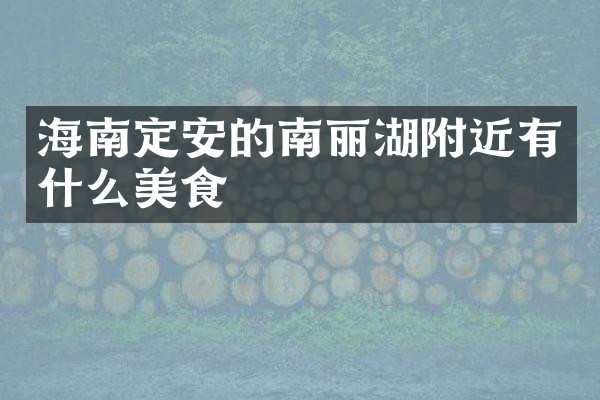 海南定安的南丽湖附近有什么美食
