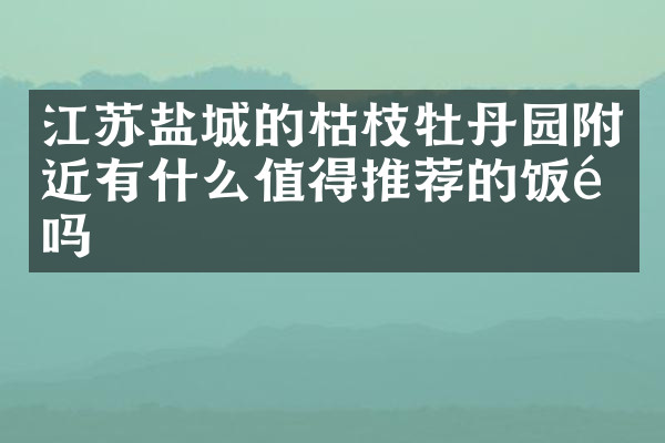 江苏盐城的枯枝牡丹园附近有什么值得推荐的饭馆吗