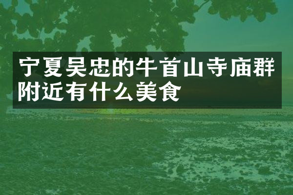 宁夏吴忠的牛首山寺庙群附近有什么美食