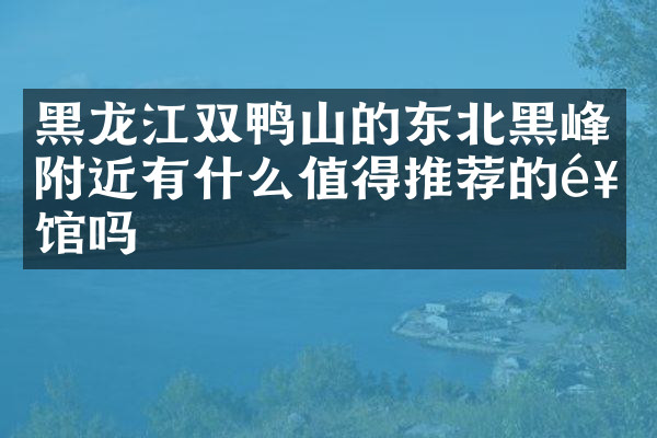 黑龙江双鸭山的东北黑峰附近有什么值得推荐的饭馆吗