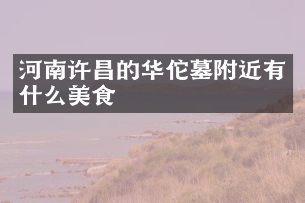 河南许昌的华佗墓附近有什么美食