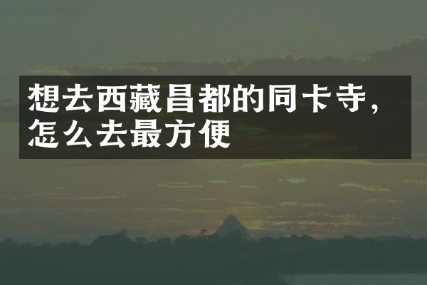 想去西藏昌都的同卡寺，怎么去最方便