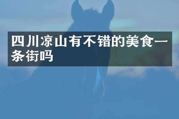四川凉山有不错的美食一条街吗
