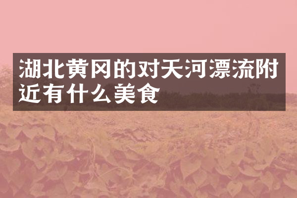湖北黄冈的对天河漂流附近有什么美食