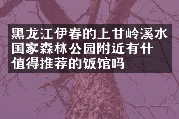 黑龙江伊春的上甘岭溪水国家森林公园附近有什么值得推荐的饭馆吗