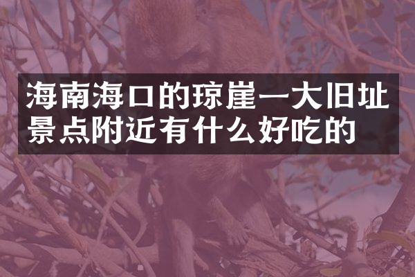 海南海口的琼崖一大旧址景点附近有什么好吃的