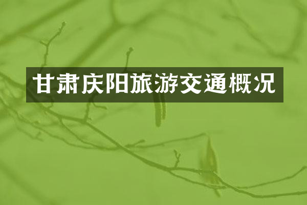 甘肃庆阳旅游交通概况