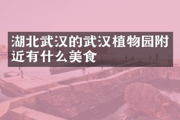 湖北武汉的武汉植物园附近有什么美食