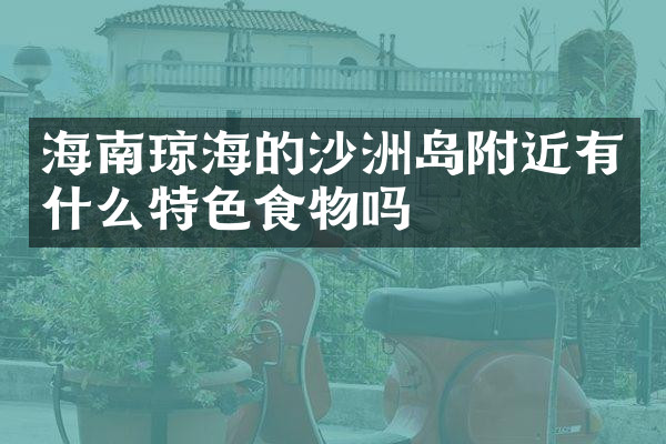 海南琼海的沙洲岛附近有什么特色食物吗