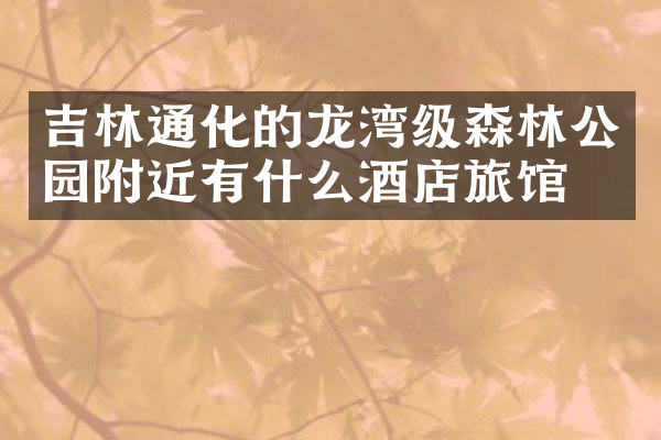 吉林通化的龙湾级森林公园附近有什么酒店旅馆吗